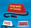 Feuerwehr im Einsatz, Magnetschild XL 30x10cm, Signalfarben, Einsatzschild, Einsatz-Magnetschild, KFZ Auto, Magnetschilder Feuerwehr- Auto, gelb rot Signalfarben, Einsatzschild